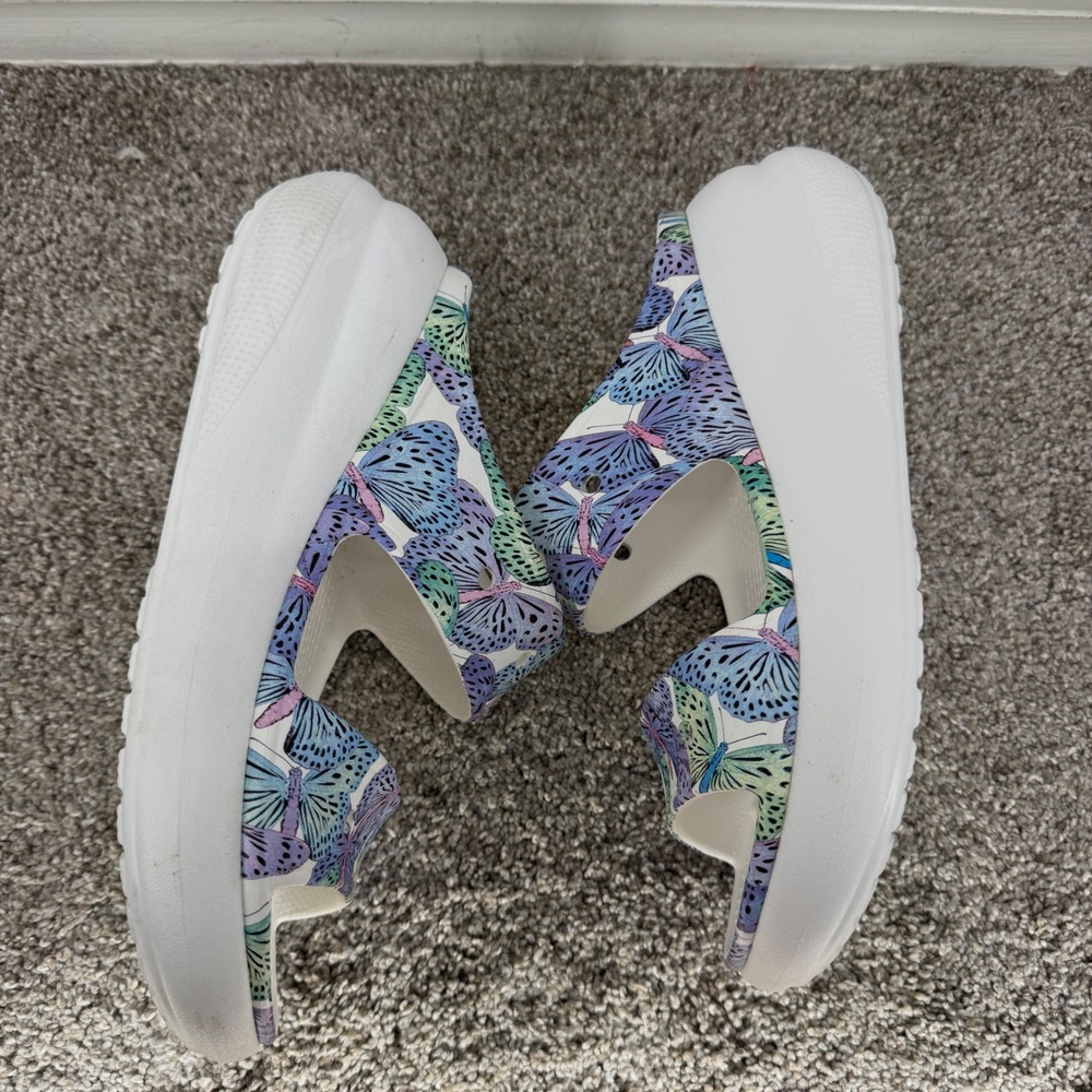 Crocs Classic Crush Sandal Butterfly Platform Slide Women 8 Fairy Chunky Comfort - Picture 4 of 8